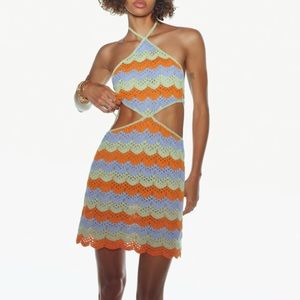 Zara Cut Out Crochet Dress Limited Edition